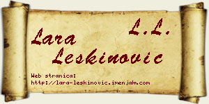 Lara Leškinović vizit kartica